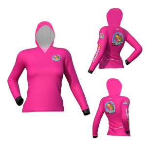 Camisa Feminina Manga Longa - BabyLook Poliamida Rosa Mod - 2026